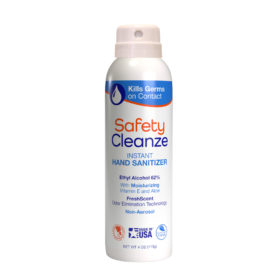 Safety Cleanze 62% Alcohol Hand Sanitizer Spray, 4 oz (Case of 12)