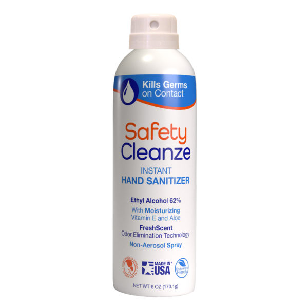 SafetyCleanze 62% Alcohol Hand Sanitizer Spray, 6 oz (Case of 12)